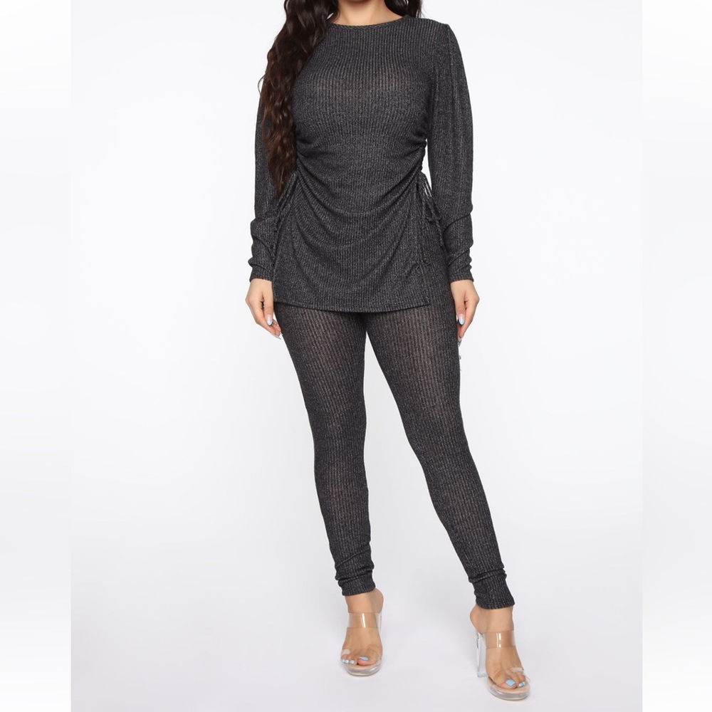 Ribbed leggings set New